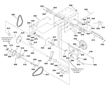 Traction Drive Group - Ez Turn Diagram and Parts List for 1696026 2011 Briggs and Stratton Snow Blower